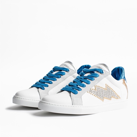 EUC Zadig and Voltaire Flash Lightning Flat Studs Platform Sneakers. Authentic. - Picture 3 of 12